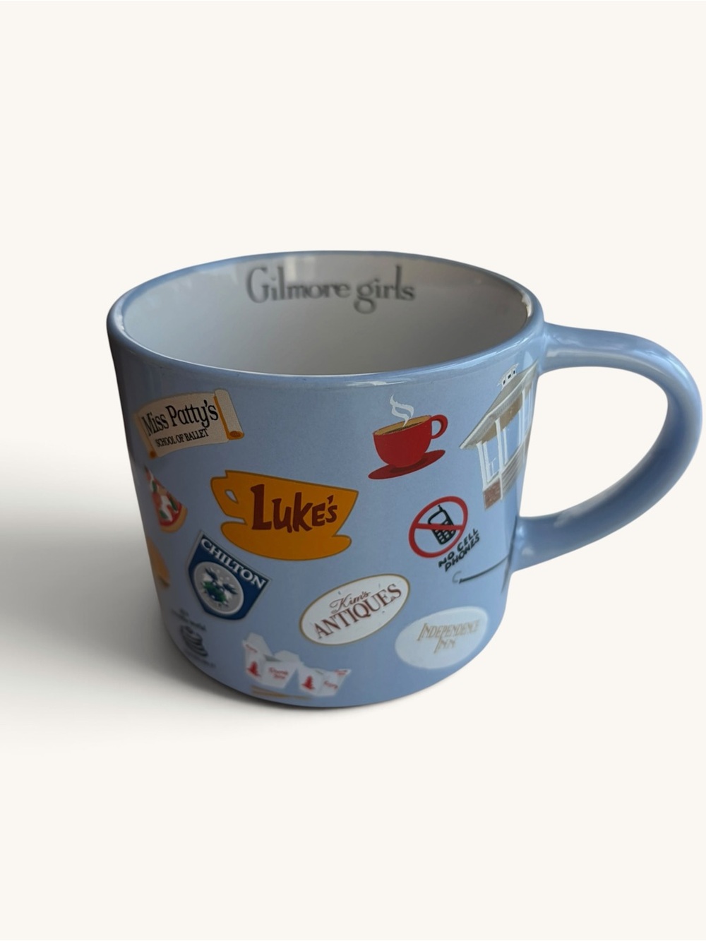 Gilmore Girls “Stars Hollow Icons” 15oz. Blue Ceramic Mug by Zak!